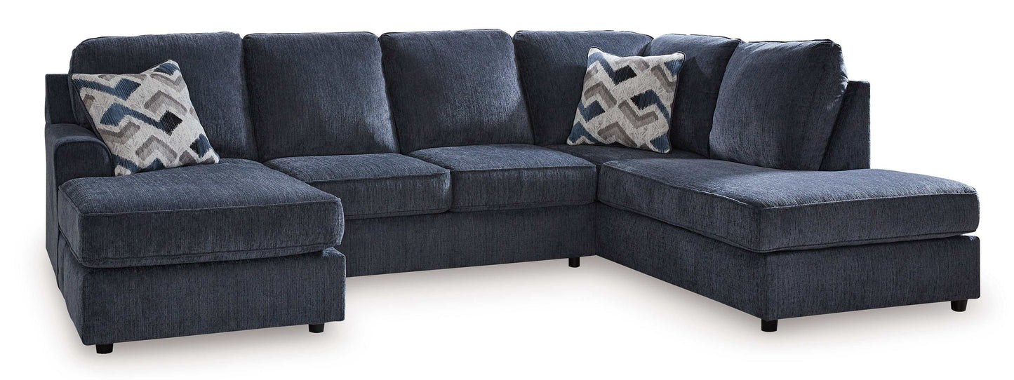 Albar Place Cobalt 2pc Sectional w/ RAF Corner Chaise