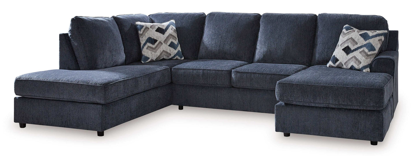 Albar Place Cobalt 2pc Sectional w/ LAF Corner Chaise