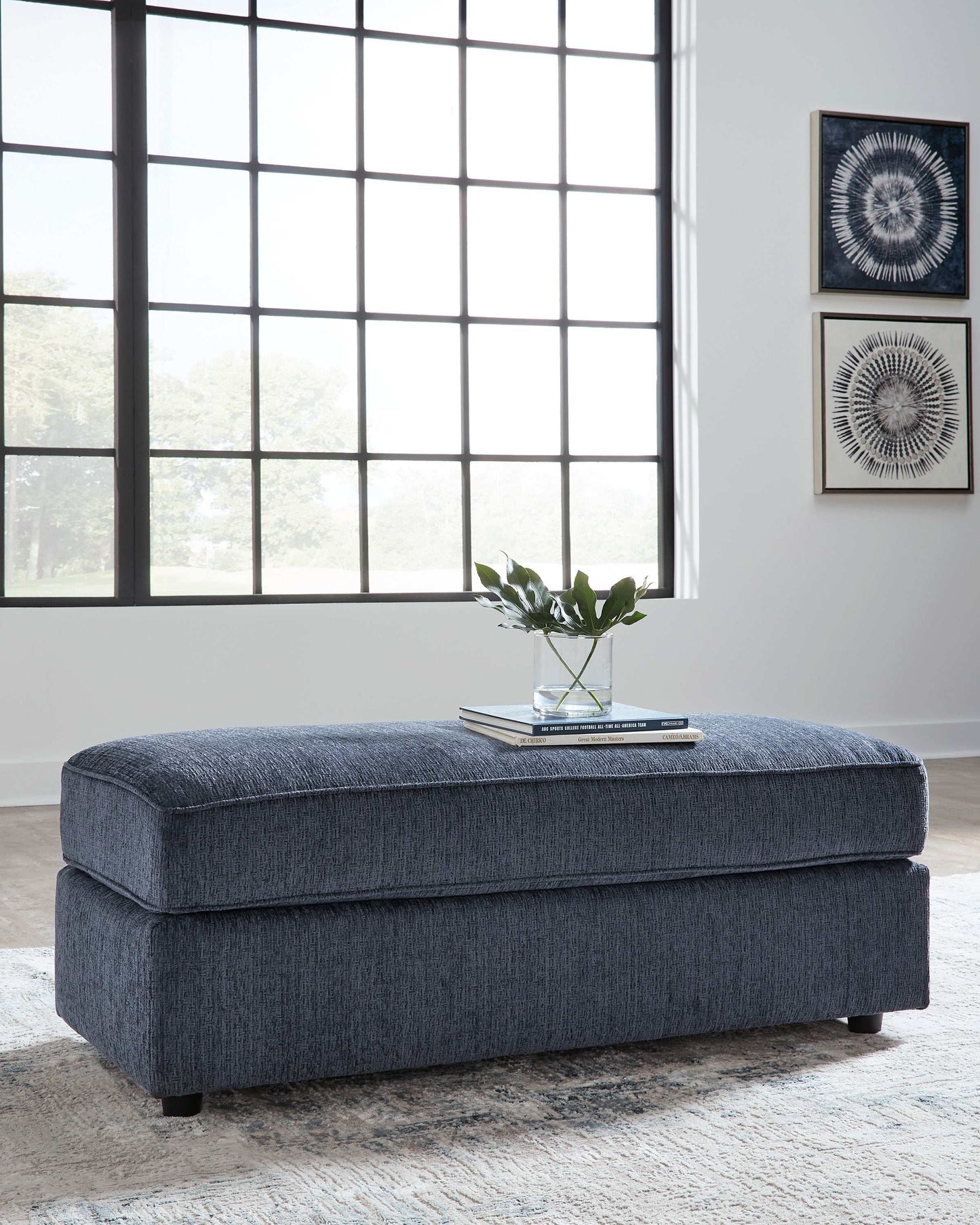 Albar Place Cobalt Oversized Accent Ottoman