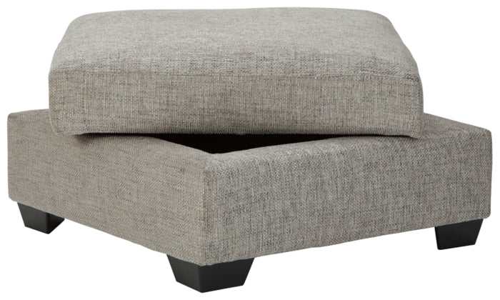 Megginson Storm Gray Ottoman w/ Storage