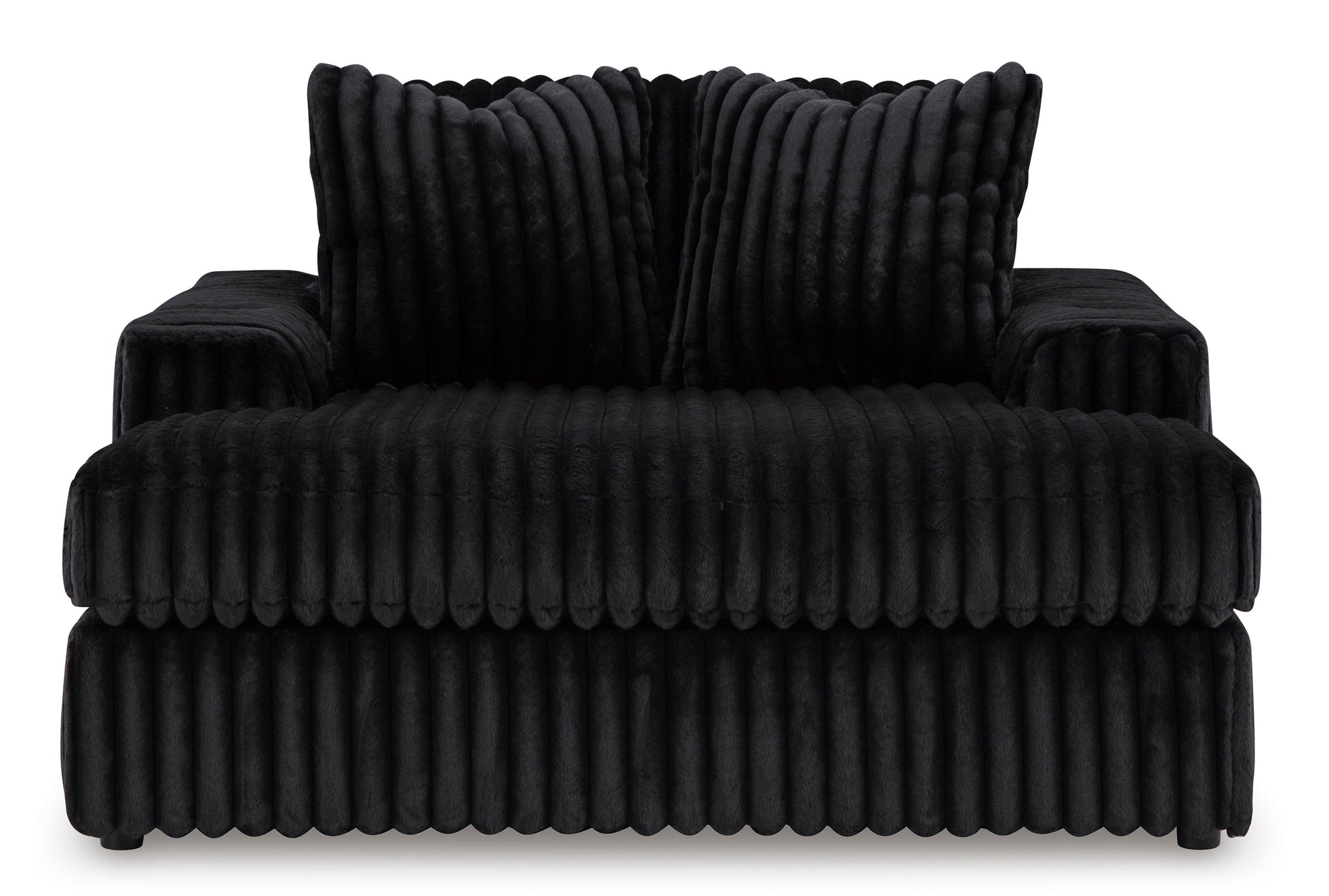 Midnight-Madness Onyx Corduroy Oversized Chaise - Ornate Home