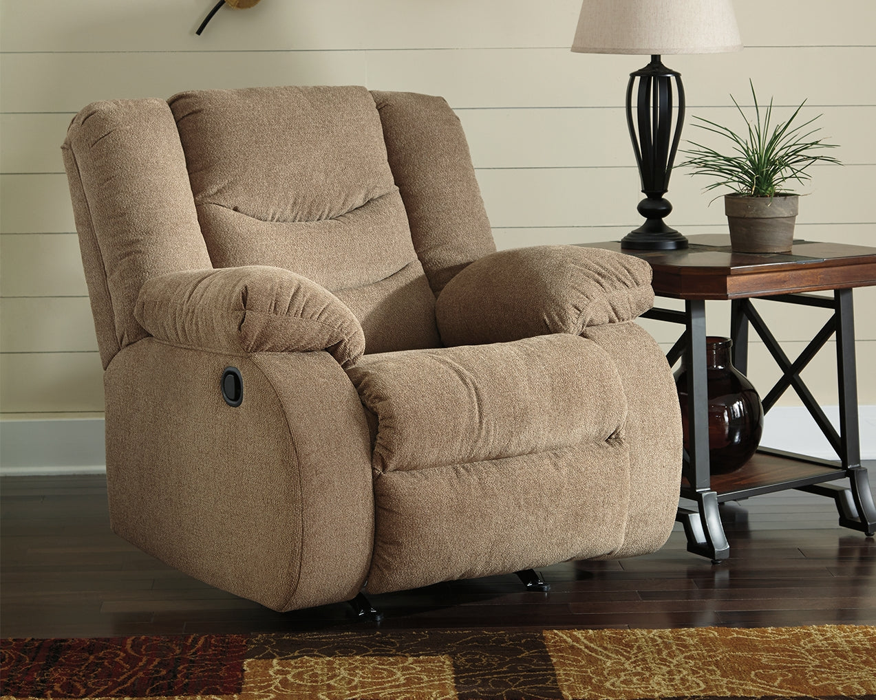 Tulen Mocha Reclining Sofa, Loveseat and Recliner