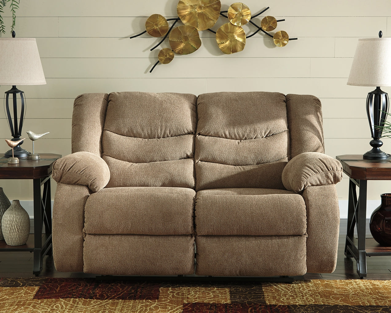 Tulen Mocha Reclining Sofa, Loveseat and Recliner