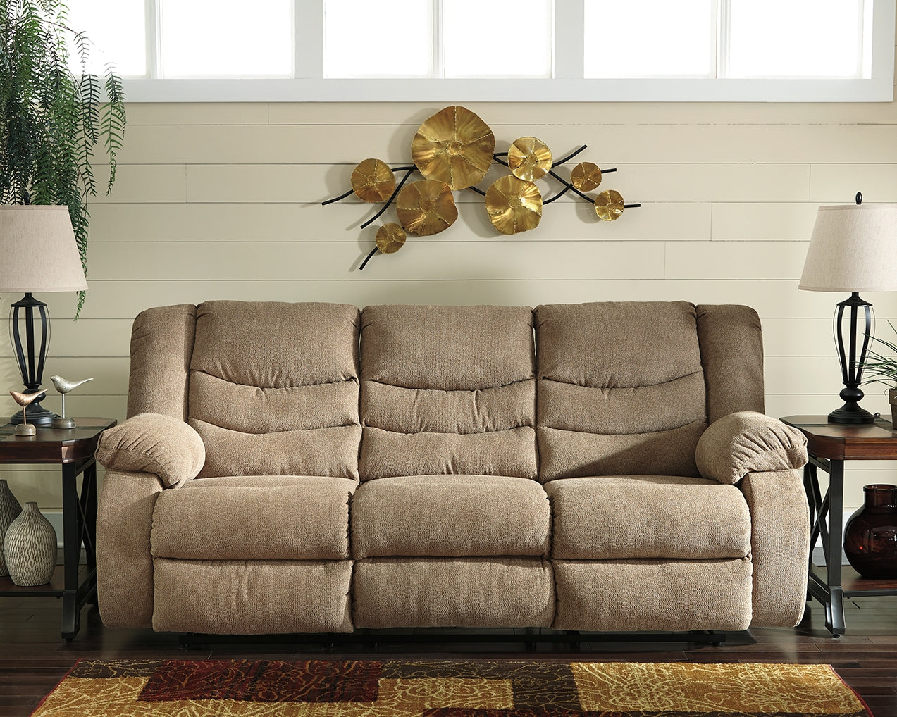 Tulen Mocha Reclining Sofa, Loveseat and Recliner