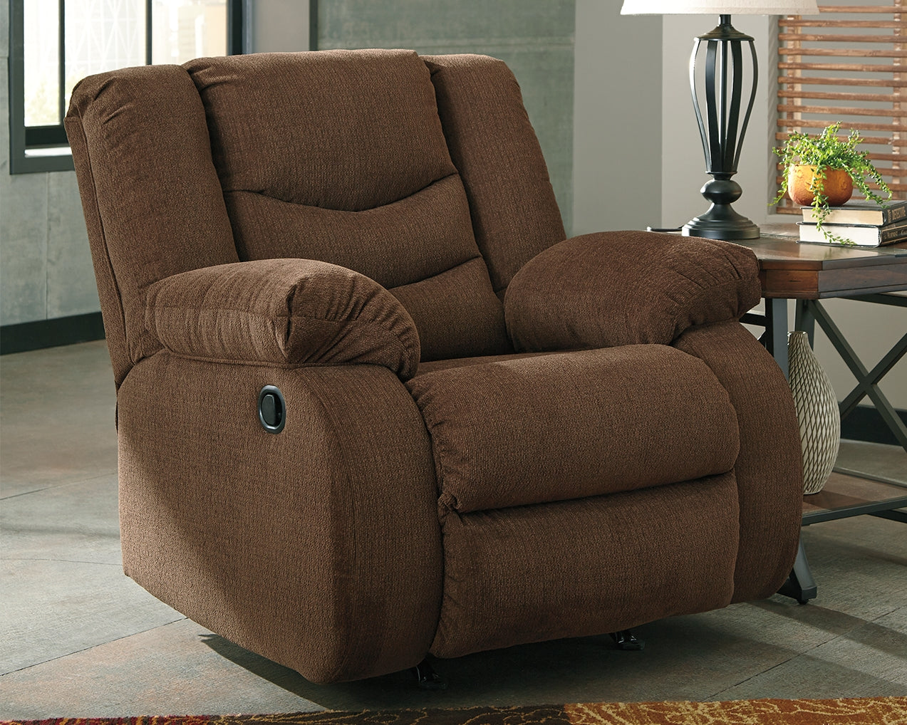 Tulen Brown Reclining Loveseat and Recliner