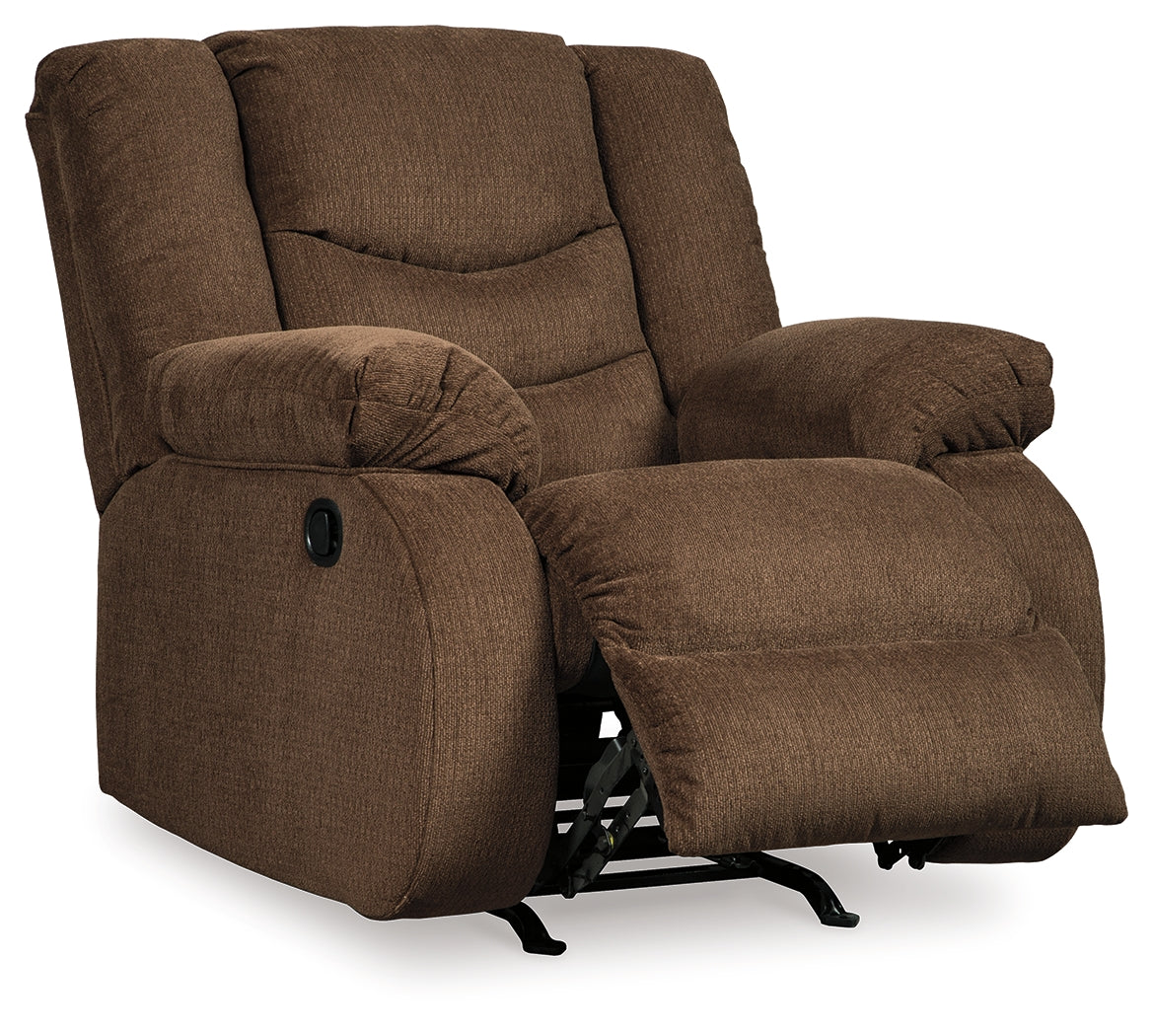 Tulen Brown Reclining Loveseat and Recliner