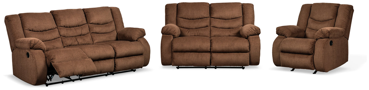 Tulen Brown Reclining Sofa, Loveseat and Recliner