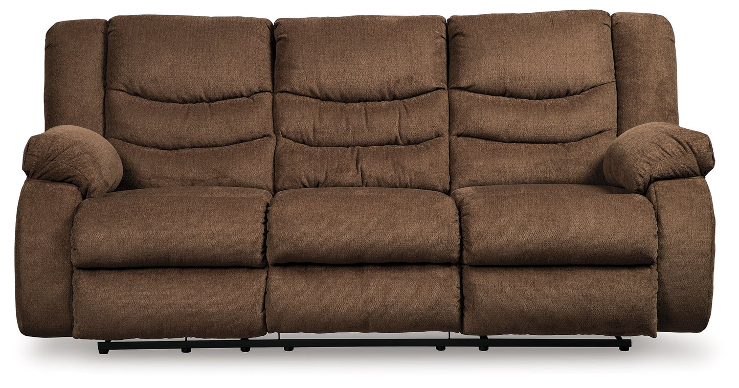 Tulen Brown Reclining Sofa with Recliner