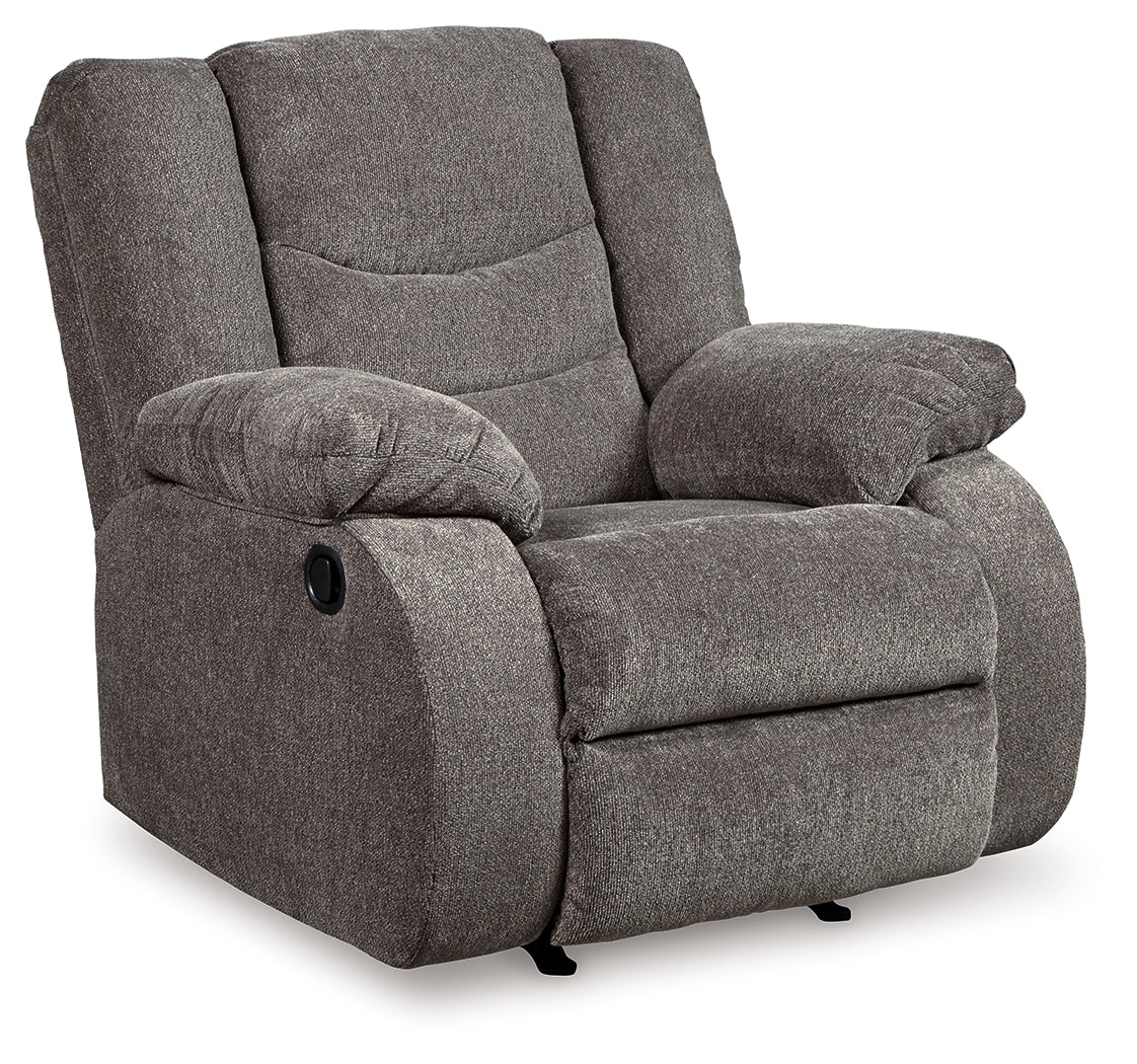 Tulen Gray Reclining Loveseat and Recliner