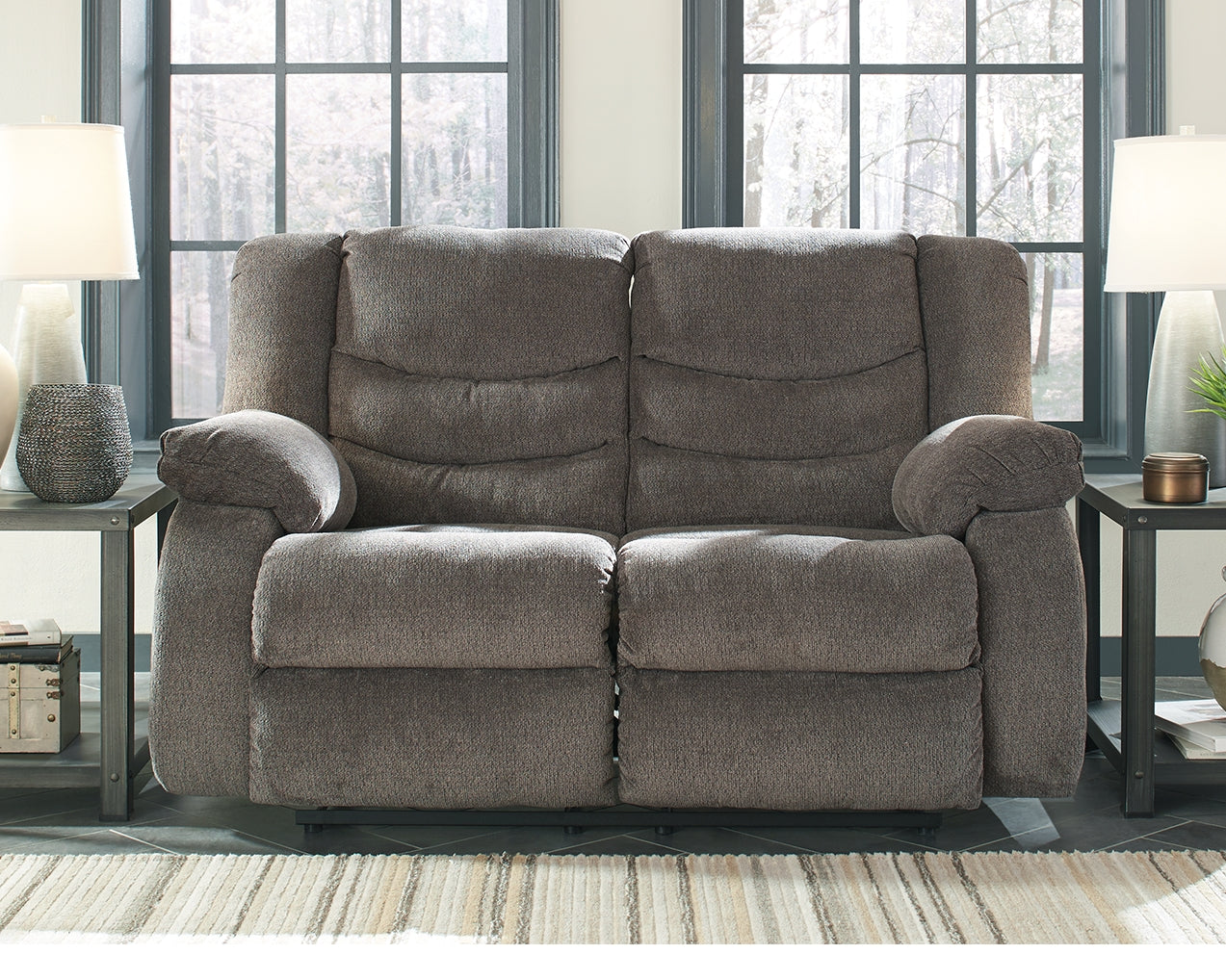 Tulen Gray Reclining Loveseat and Recliner