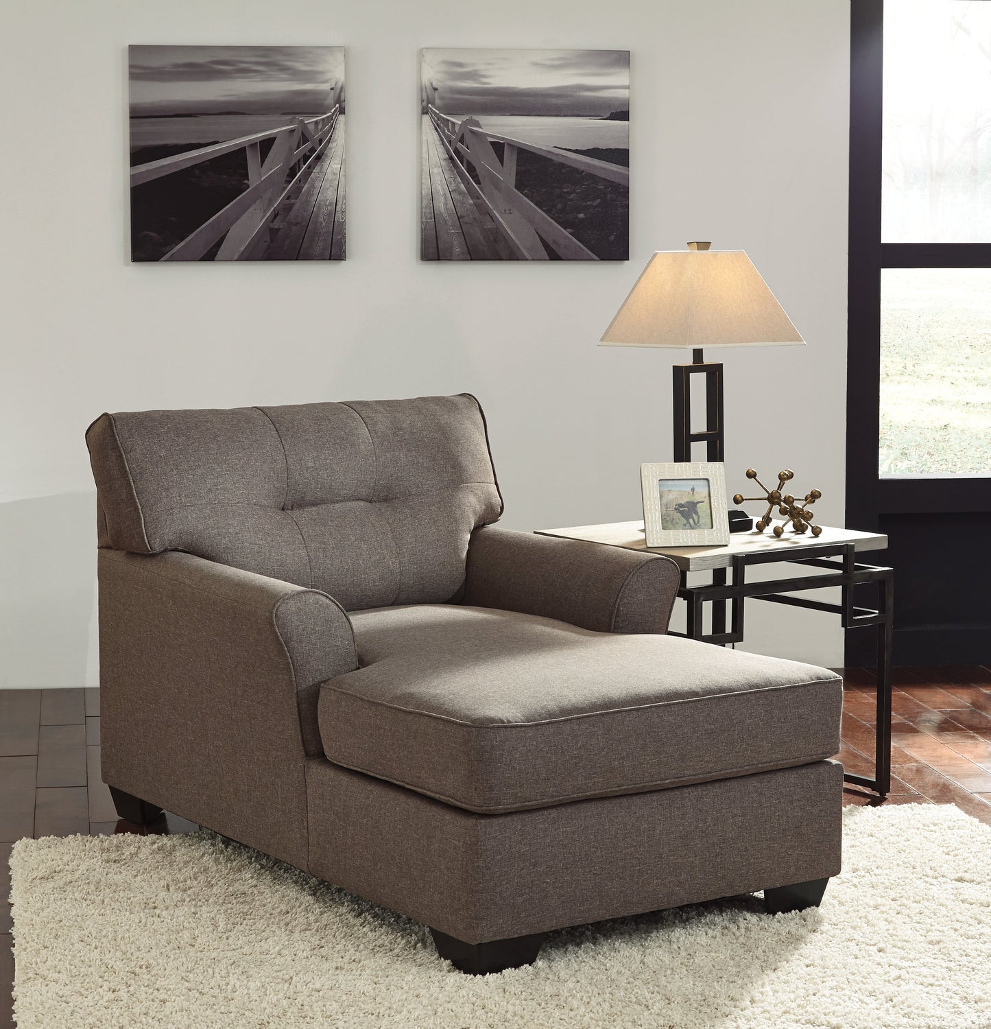 Tibbee Gray Sofa and Loveseat with Chaise