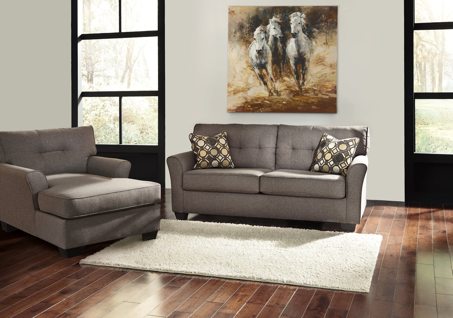 Tibbee Gray Sofa and Chaise