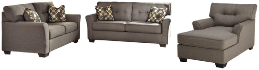 Tibbee Gray Sofa and Loveseat with Chaise