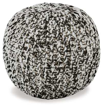 Latricia Black/White Pouf