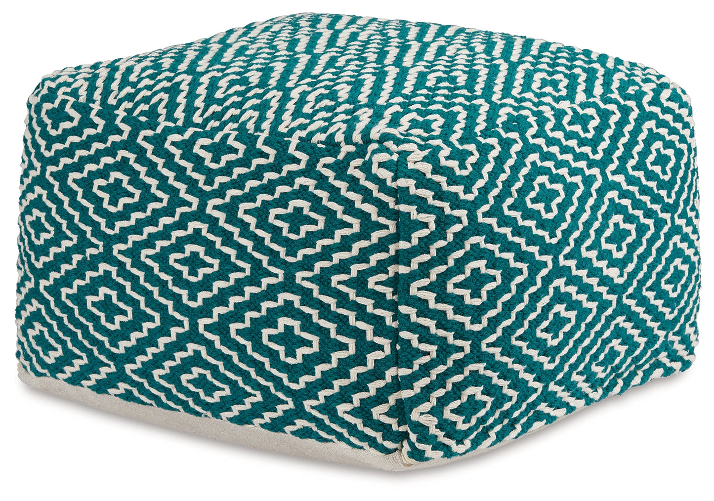 Brynnsen Teal/Ivory Pouf