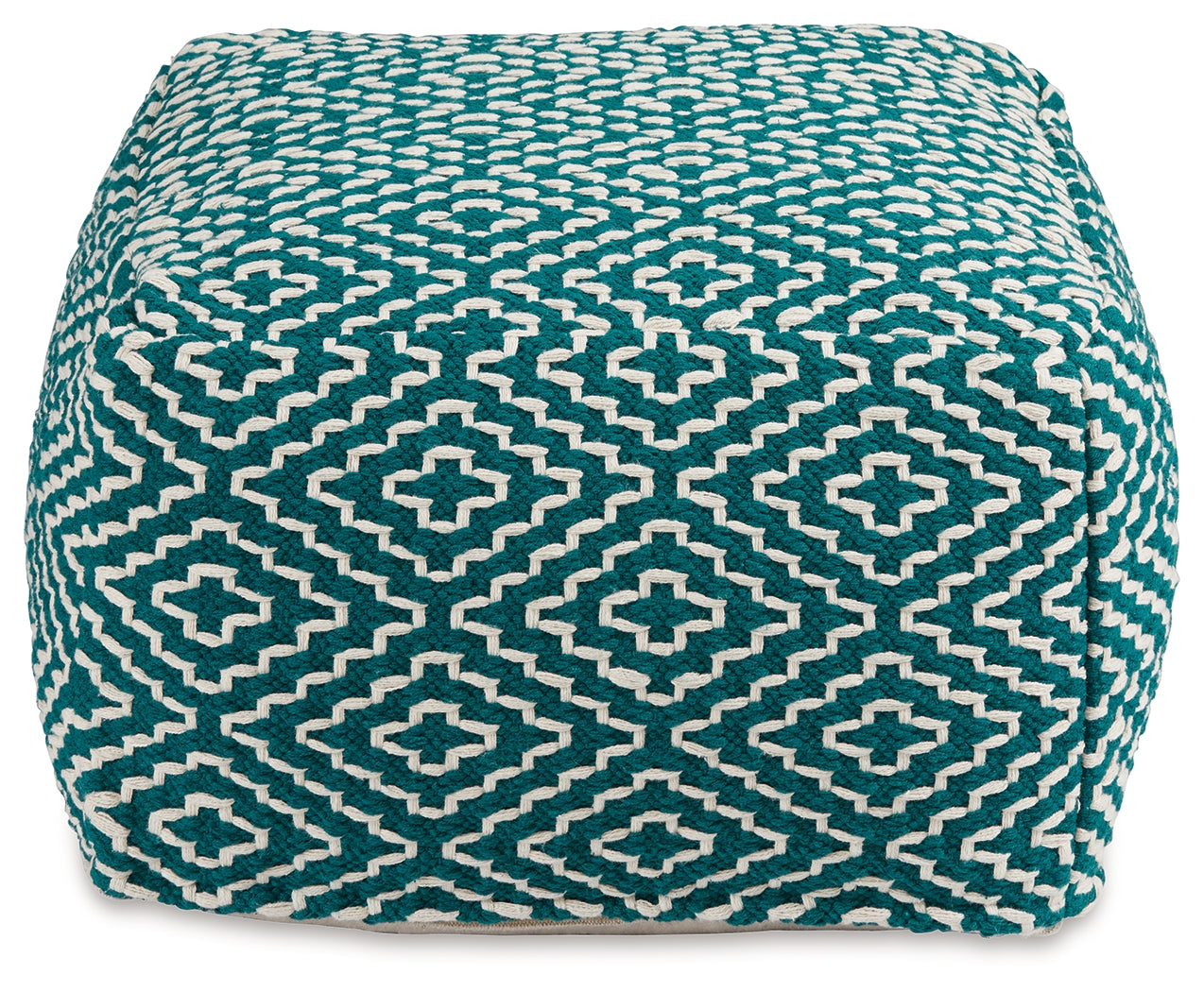 Brynnsen Teal/Ivory Pouf