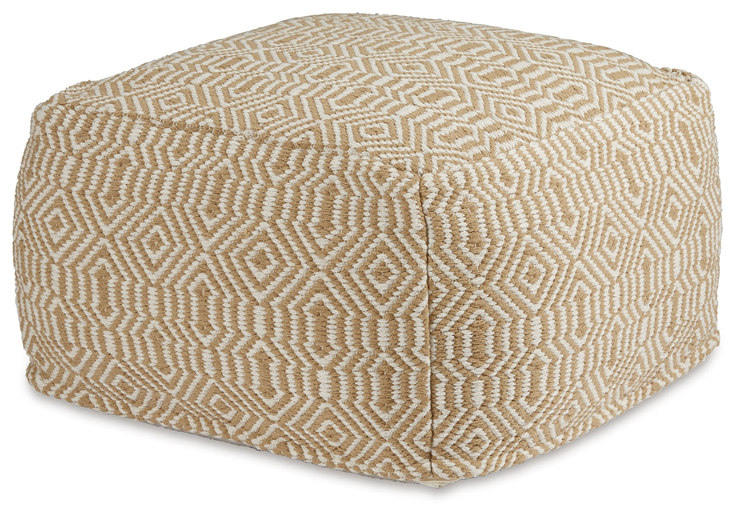 Adamont Tan/Ivory Pouf