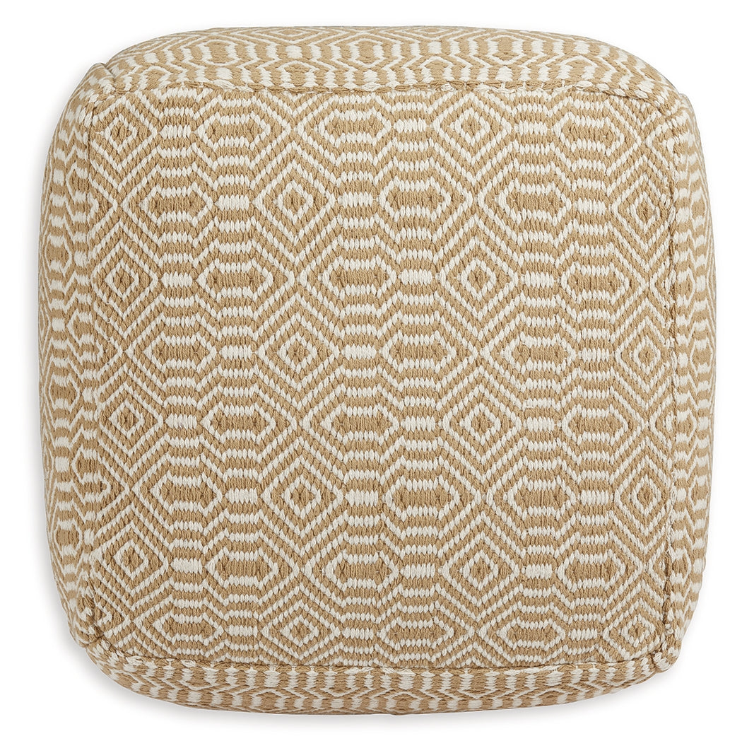 Adamont Tan/Ivory Pouf