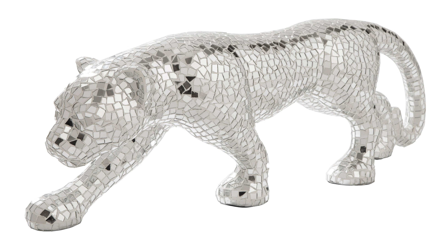 Drice Mirrored Panther Sculpture