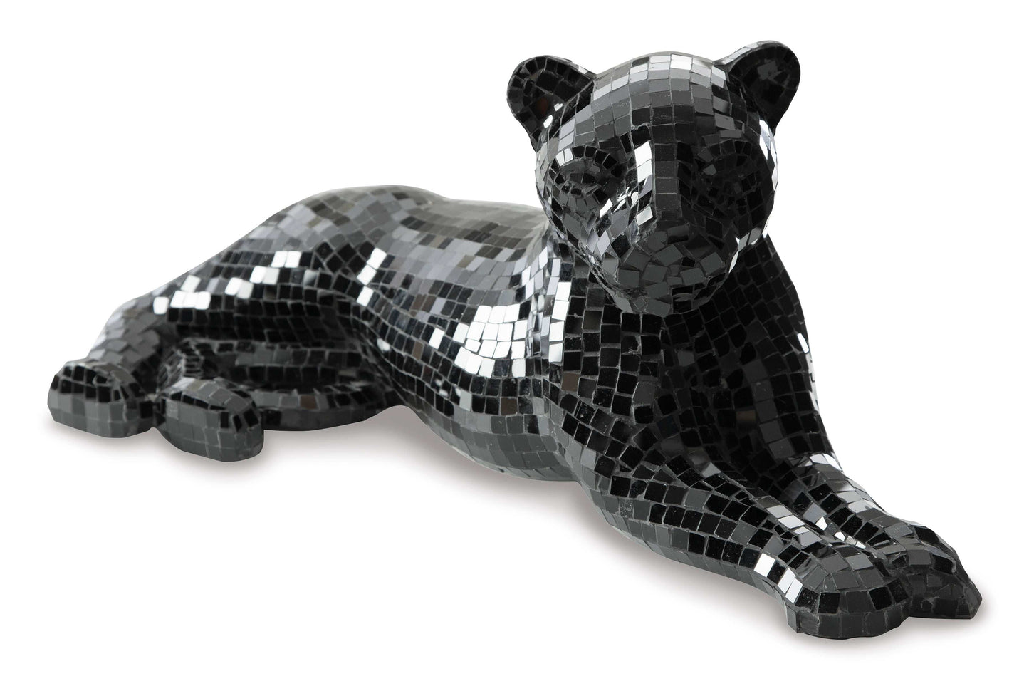 Drice Black Glass Panther Sculpture