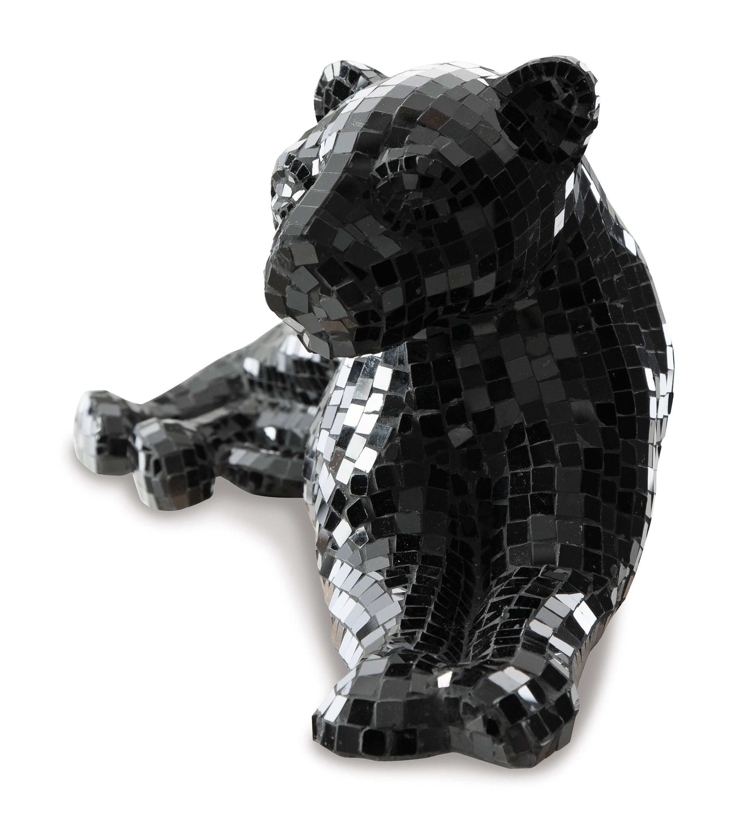 Drice Black Glass Panther Sculpture