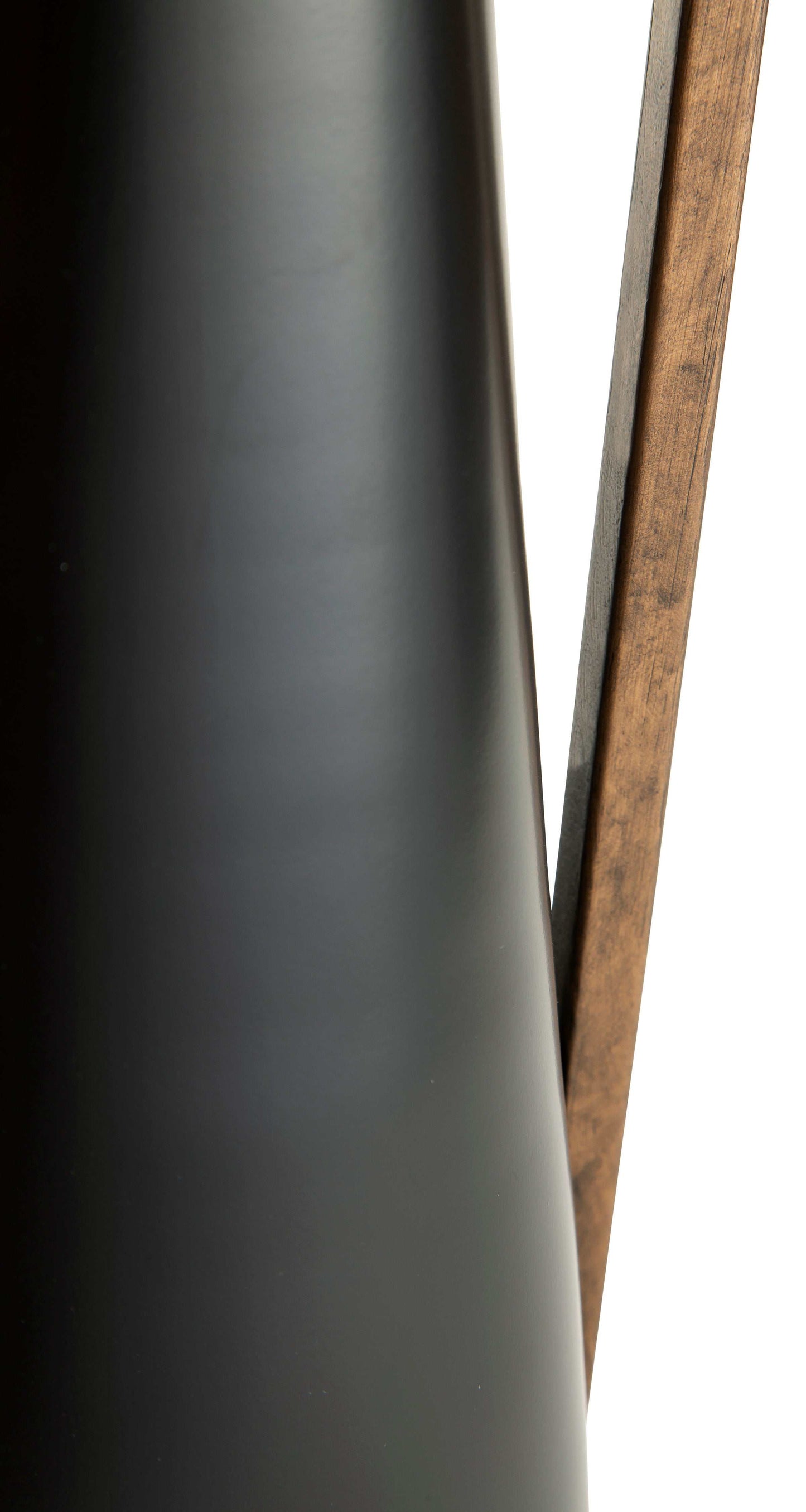 Pouderbell Black/Gold Finish Vase