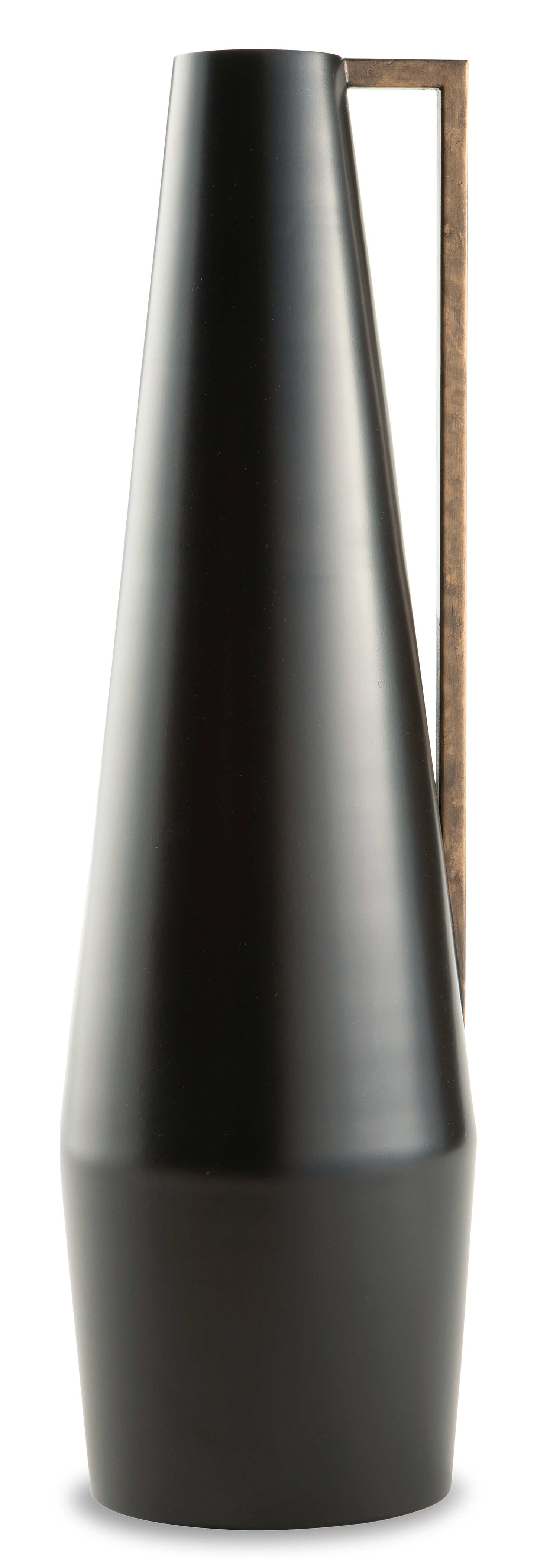 Pouderbell Black/Gold Finish Vase