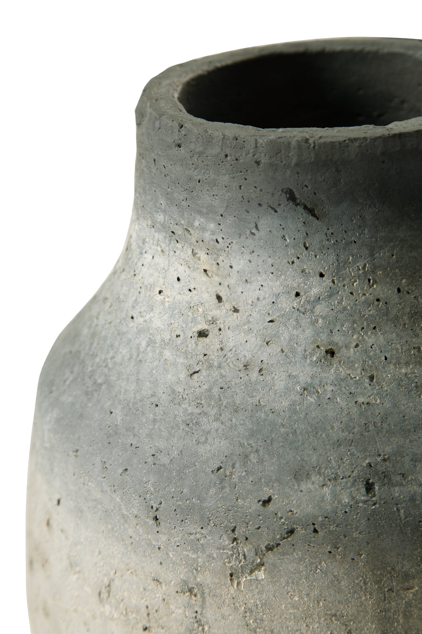 Moorestone Gray/Black Vase