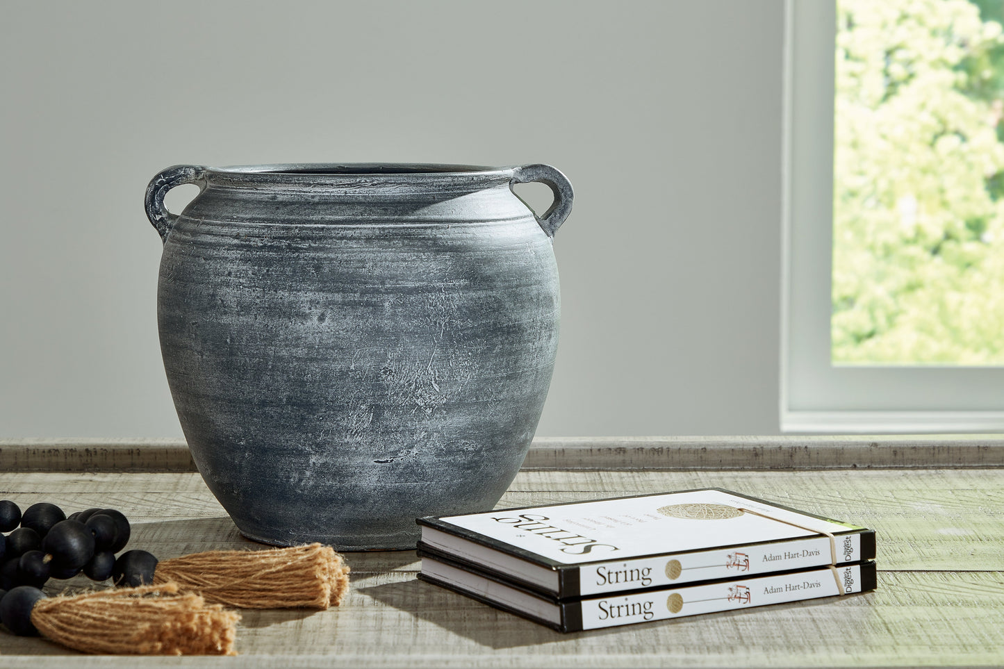 Meadie Distressed Blue Vase