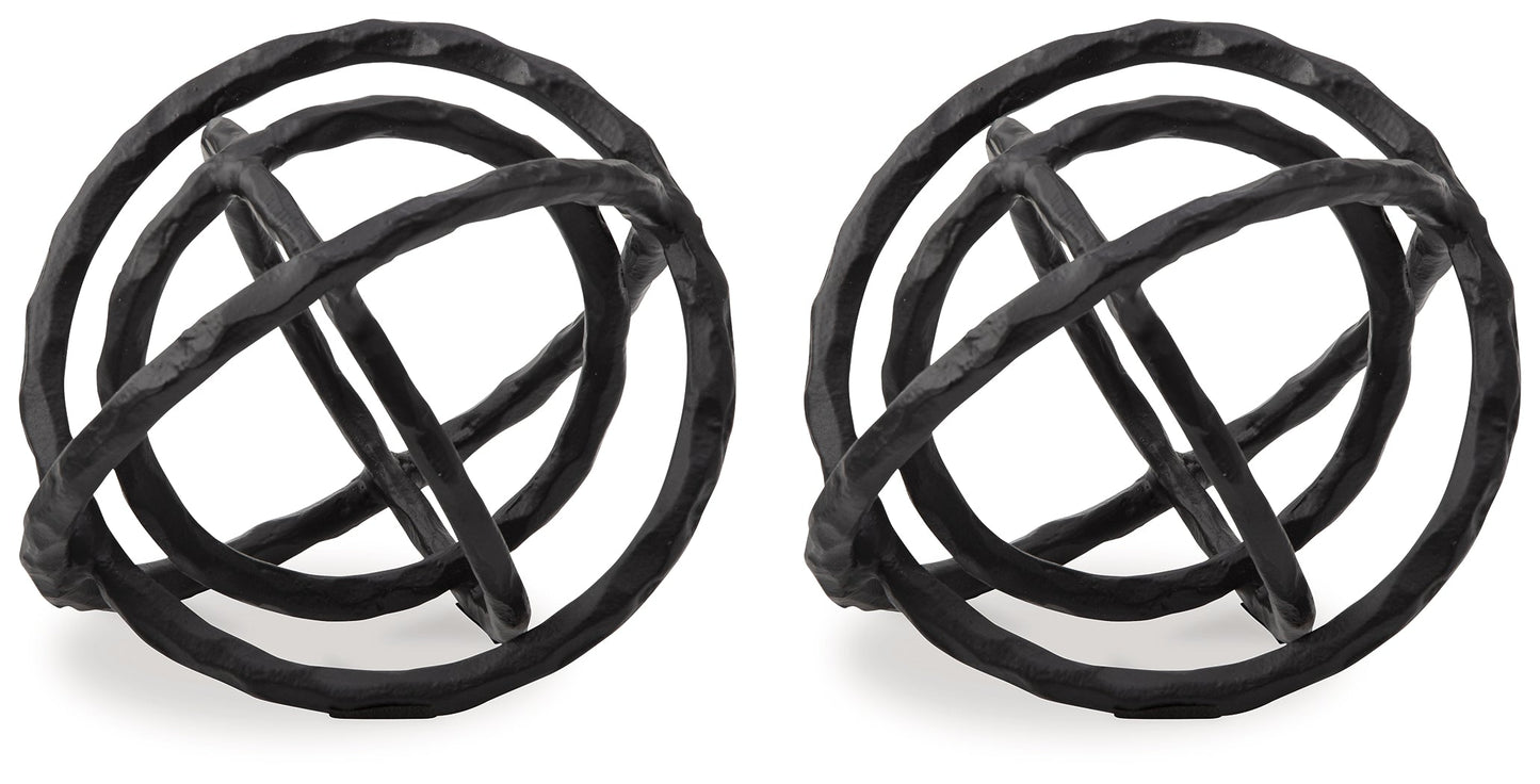 Barlee Black Sculpture (Set of 2)