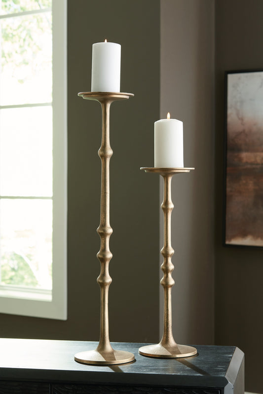 Larwick Brass Candle Holder (Set of 2)