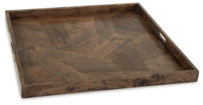 Heddford Brown Tray - Ornate Home