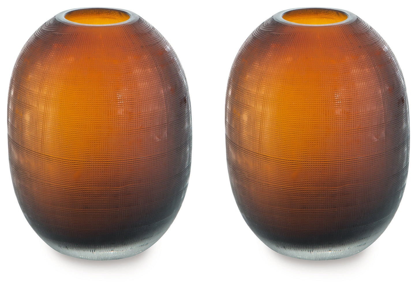 Embersen Amber Vase (7.75"H) (Set of 2)