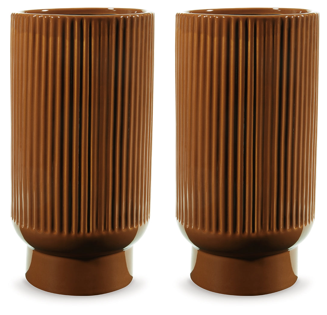 Avalyah Burnt Umber Vase (Set of 2)