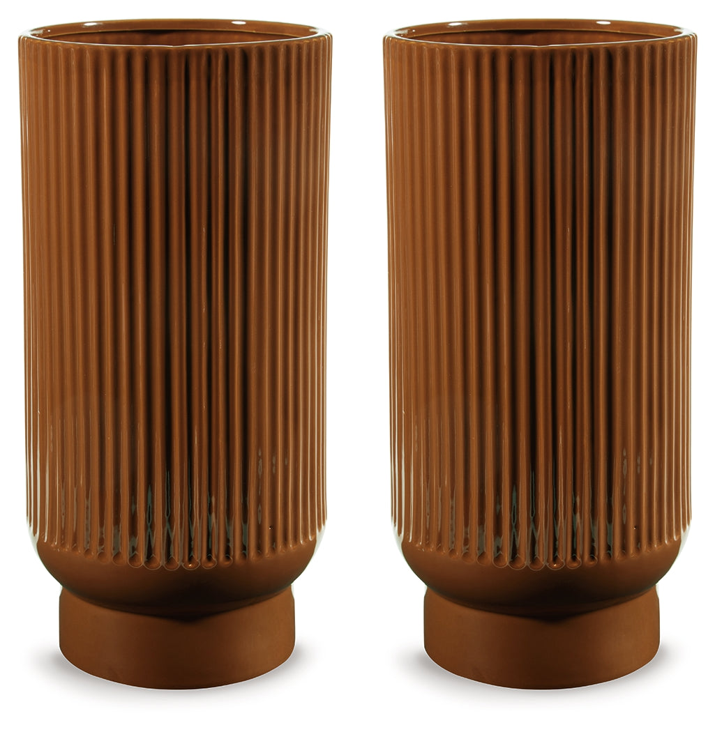 Avalyah Burnt Umber Vase (Set of 2)