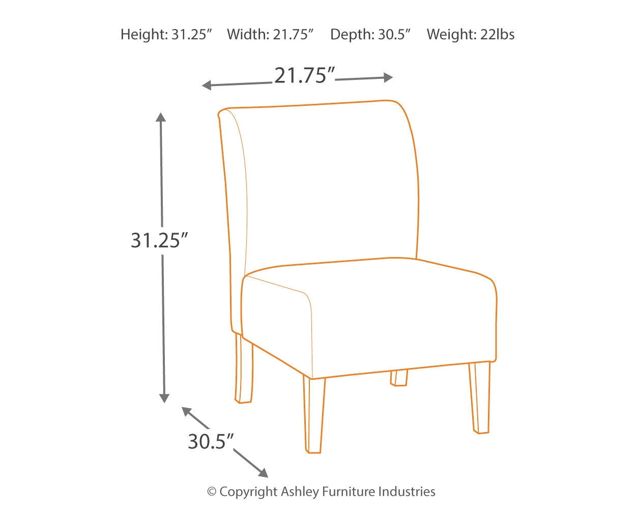 Triptis Gray/Tan Accent Chair