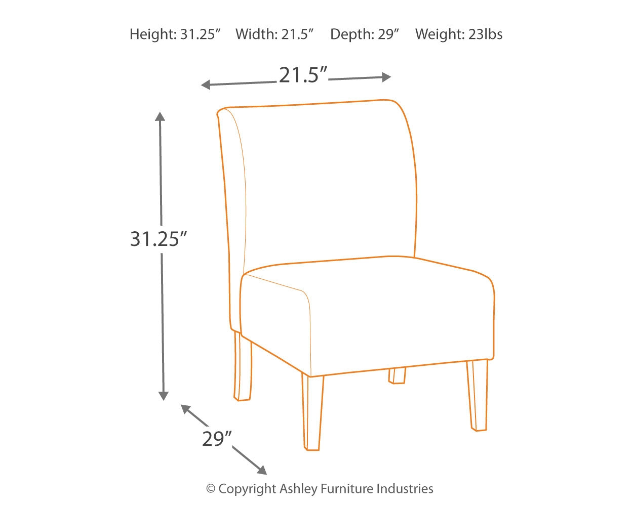 Triptis Multi Earth Tones Accent Chair