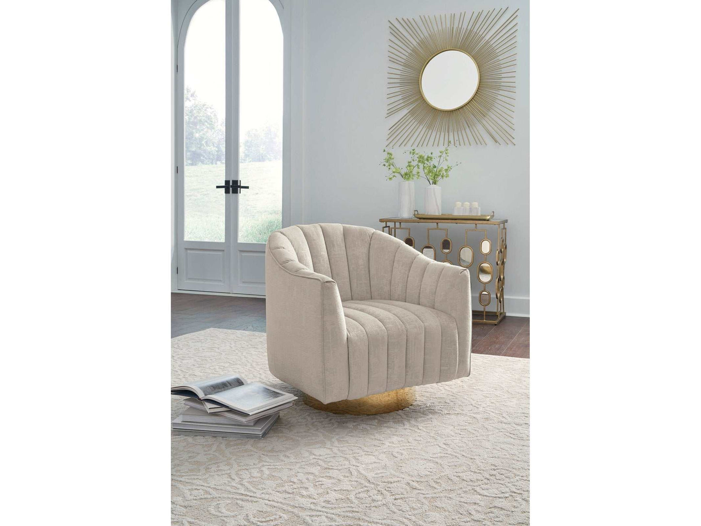 Penzlin Pearl Velvet Accent Chair