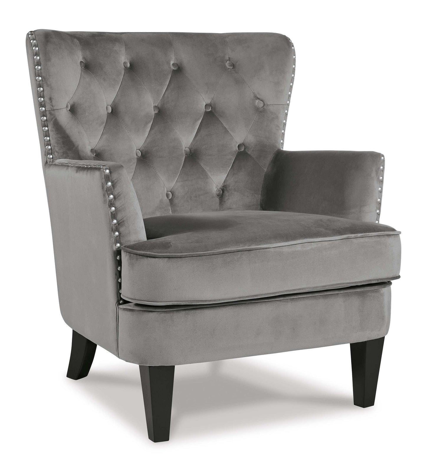 Romansque Gray Accent Chair