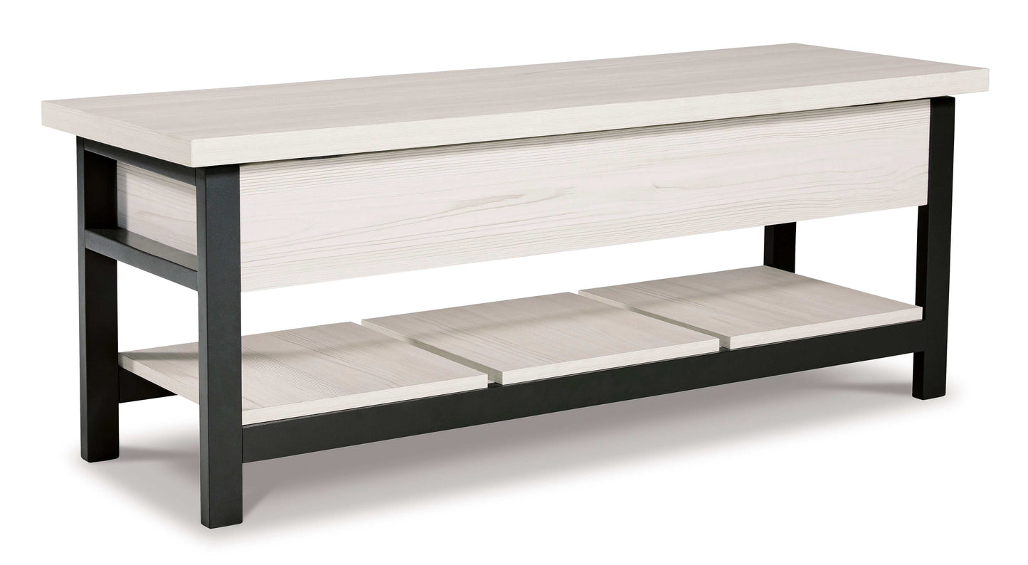 Rhyson White Storage Bench