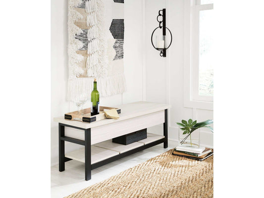 Rhyson White Storage Bench