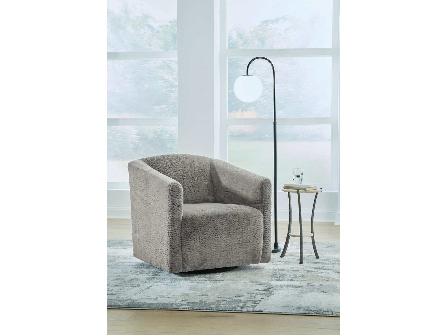 Bramner Charcoal Swivel Accent Chair