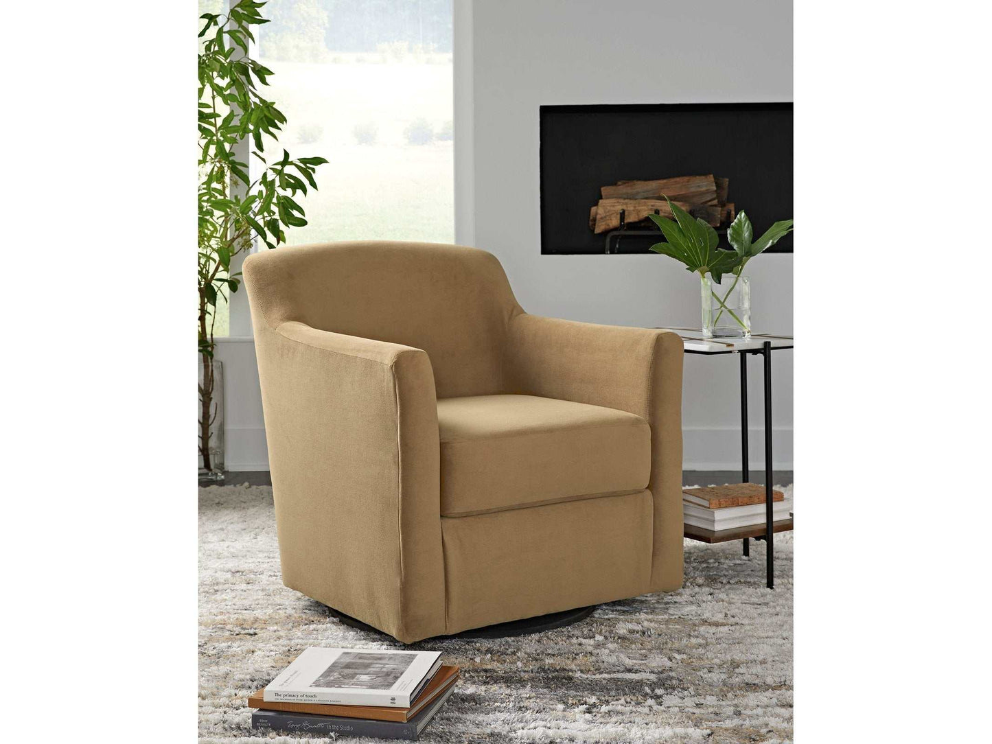 Bradney Honey Swivel Accent Chair