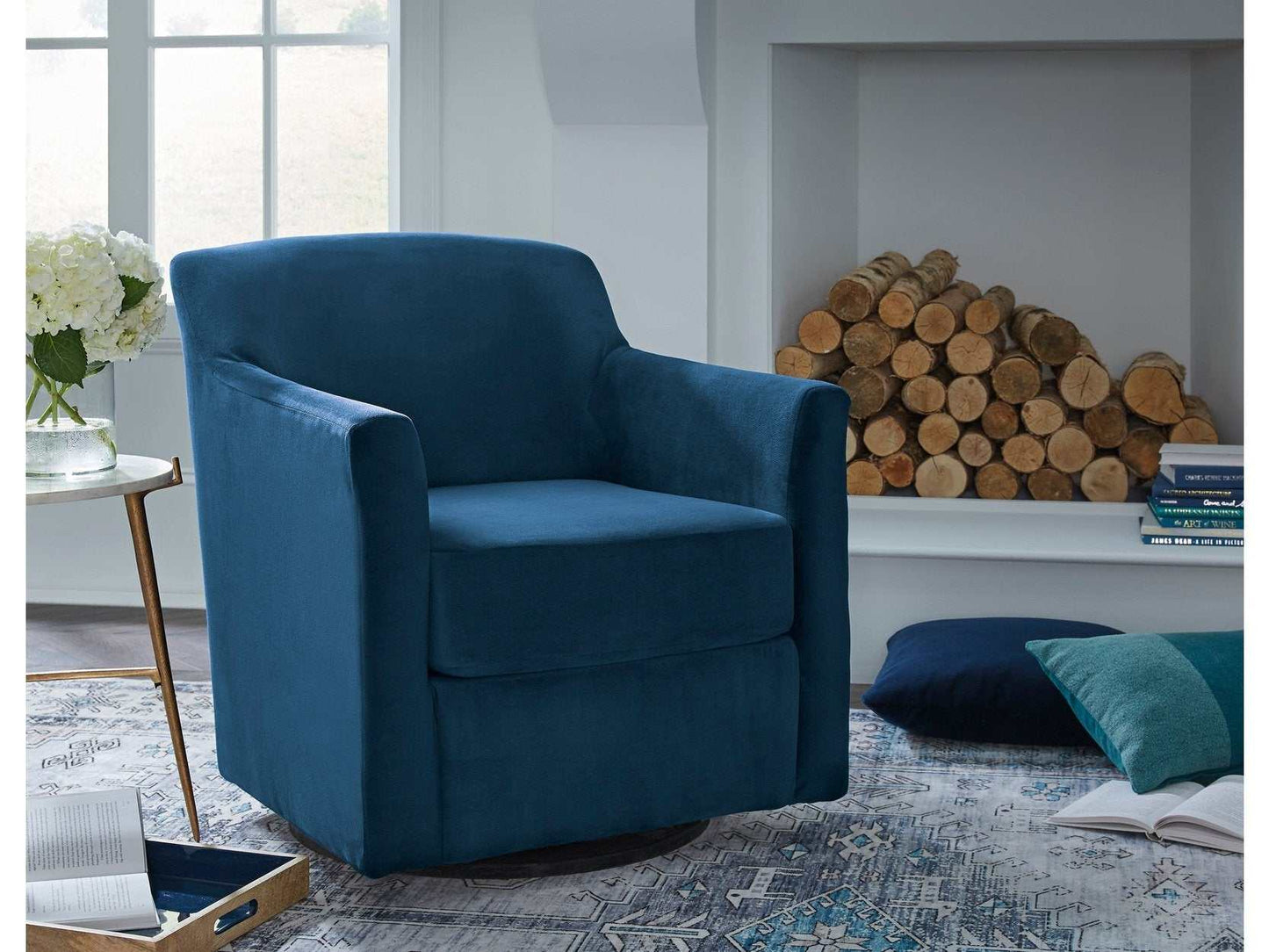 Bradney Ink Swivel Accent Chair