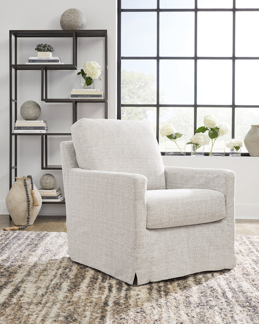 Nenana Next-Gen Nuvella Stone Swivel Glider Accent Chair