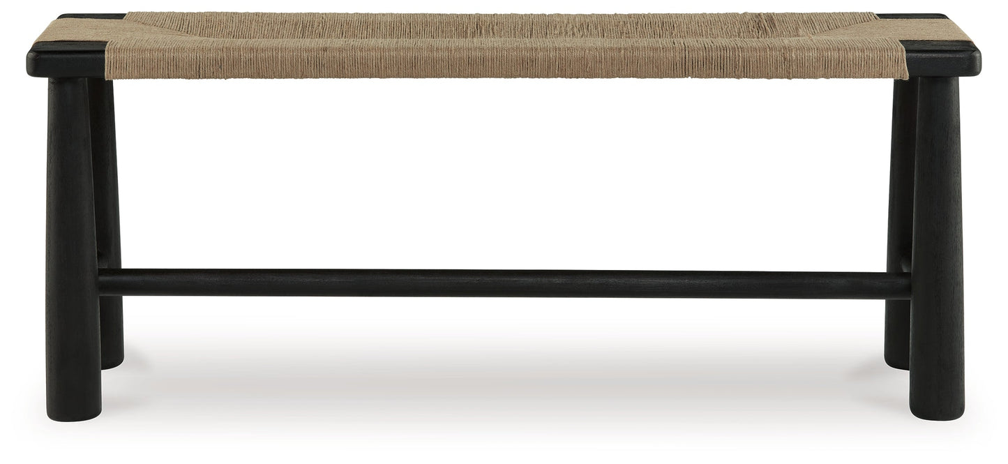 Acerman Black/Natural Accent Bench