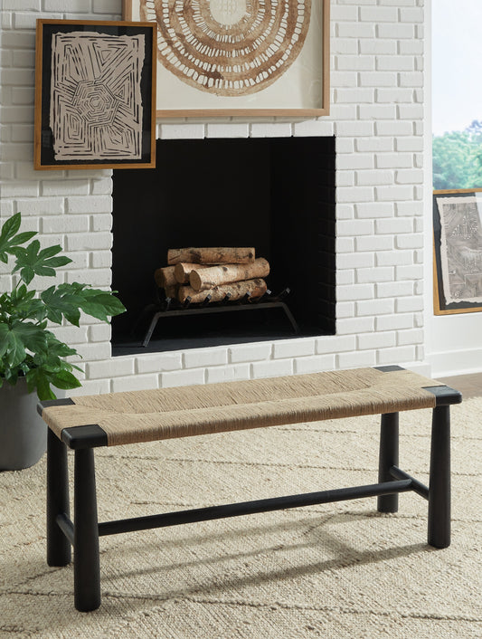 Acerman Black/Natural Accent Bench