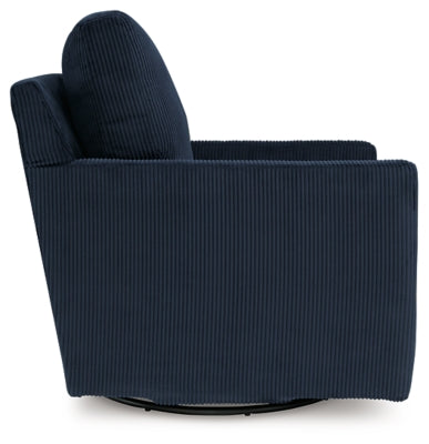 Icaman Navy Swivel Chair - Ornate Home