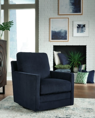 Icaman Navy Swivel Chair - Ornate Home