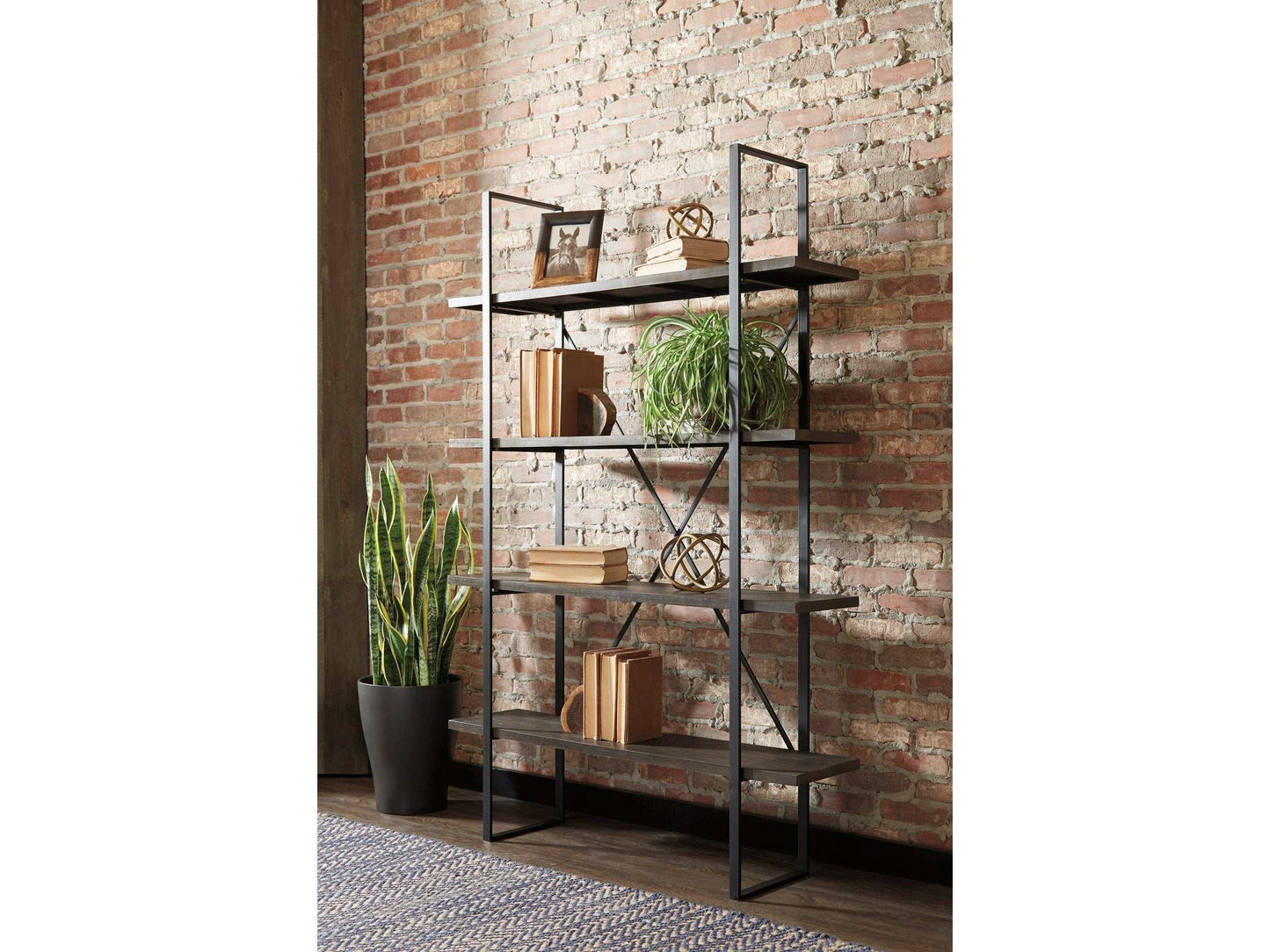 Gilesgrove Black/Gray Bookcase